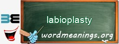 WordMeaning blackboard for labioplasty